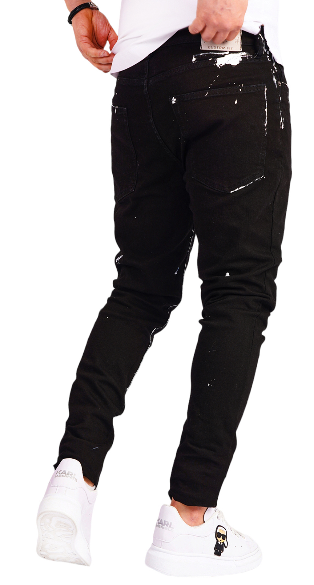 Blugi negri pentru barbati 7-Ani MJL6522 Blugi negri pentru barbati MJL6522