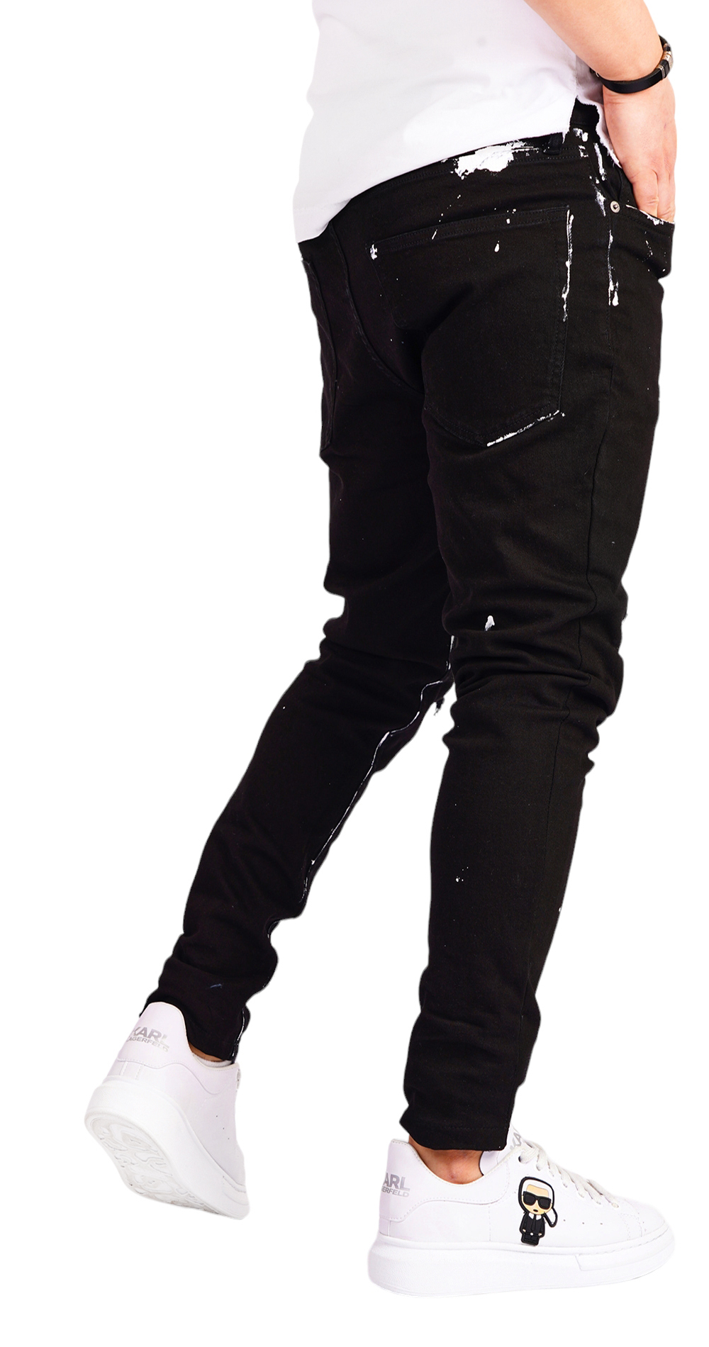 Blugi negri pentru barbati 7-Ani MJL6522 Blugi negri pentru barbati MJL6522