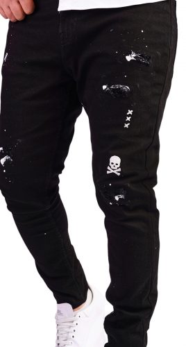 Blugi negri pentru barbati 7-Ani MJL6522 Blugi negri pentru barbati MJL6522