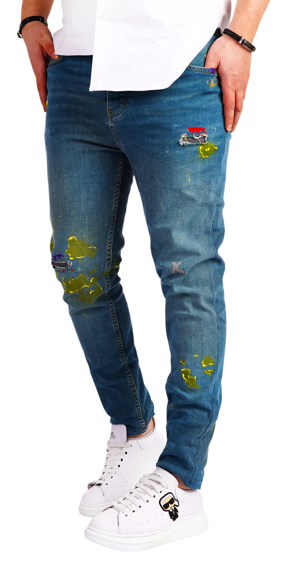 Blugi custom pentru barbati jeans MJL6525 Blugi custom pentru barbati MJL6525