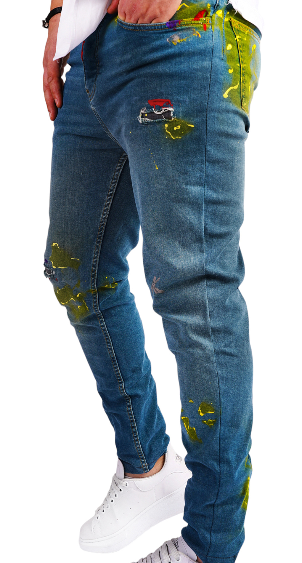 Blugi custom pentru barbati jeans MJL6525 Blugi custom pentru barbati MJL6525