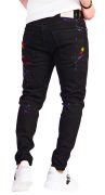 Blugi negri cu elemente pictate MJL6527