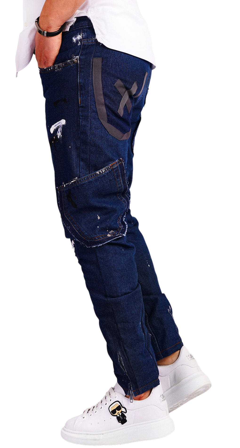 Blugi handmade pentru barbati 7-Ani MJL6528 Blugi handmade pentru barbati MJL6528