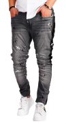 Blugi gri custom pentru barbati jeans MJL6533 Blugi gri custom pentru barbati MJL6533