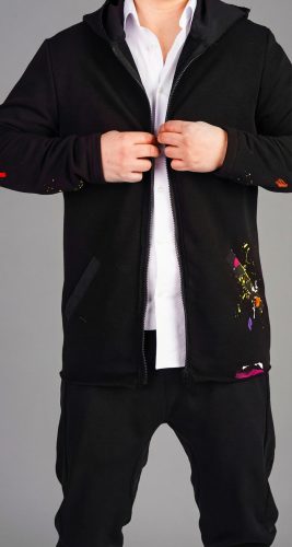 Hanorac handmade cu desene si stropi  MHL6549