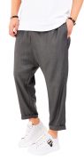 Pantaloni de stofa, gri-inchis, croiala lejera MPL6602