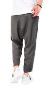 Pantaloni de stofa, gri-inchis, croiala lejera MPL6602