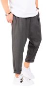 Pantaloni de stofa, gri-inchis, croiala lejera MPL6602