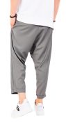 Pantaloni de stofa, gri deschis, croiala lejera MPL6604