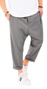Pantaloni de stofa, gri deschis, croiala lejera MPL6604