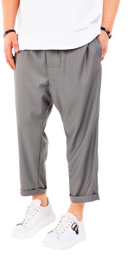 Pantaloni de stofa, gri deschis, croiala lejera MPL6604