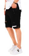 Blugi scurti negri - editie distressed MSL6609
