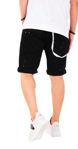 Blugi scurti negri - editie distressed MSL6609