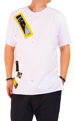 Tricou handmade cu stropi de culoare MTL6624