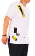 Tricou handmade cu stropi de culoare MTL6624