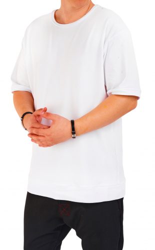 Tricou white-minimal, croiala relaxed MTL6725