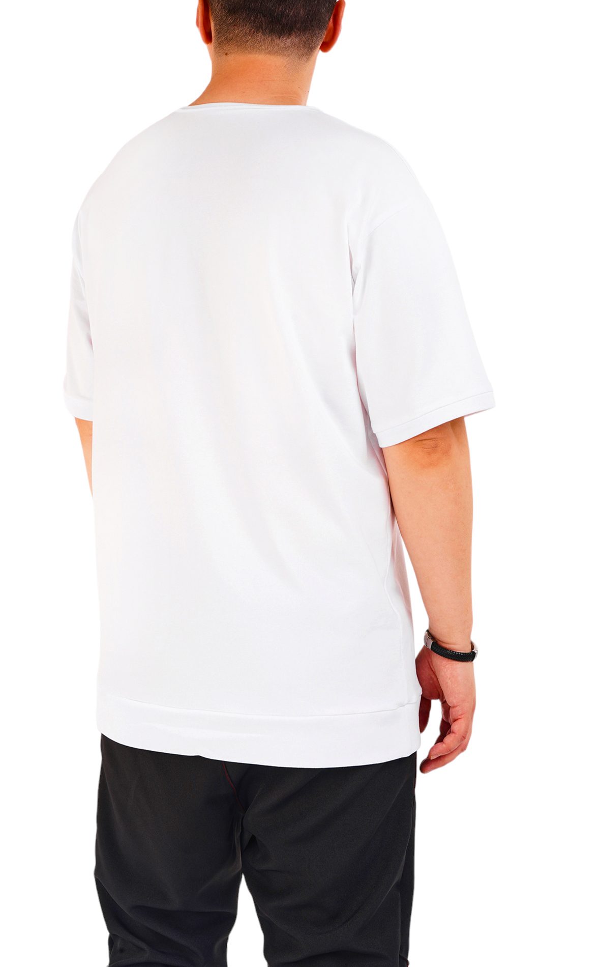 Tricou white-minimal, croiala relaxed MTL6725