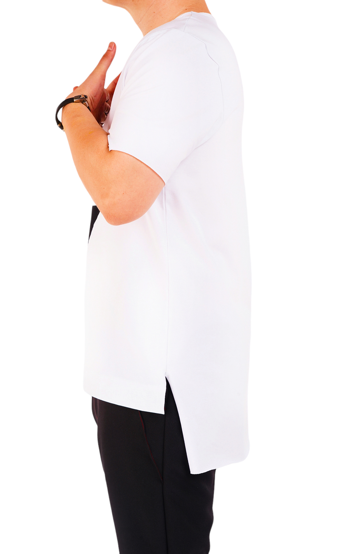 Tricou white-black minimal anterioare MTL6723 Tricou white-black minimal MTL6723