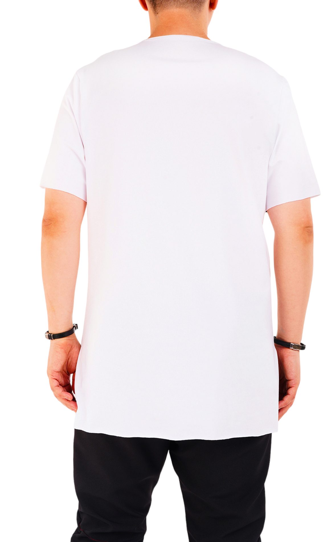 Tricou white-black minimal MTL6723