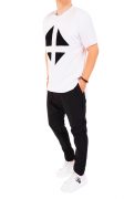 Tricou white-black minimal MTL6723