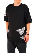 Tricou croiala relaxed, black minimal MTL6726