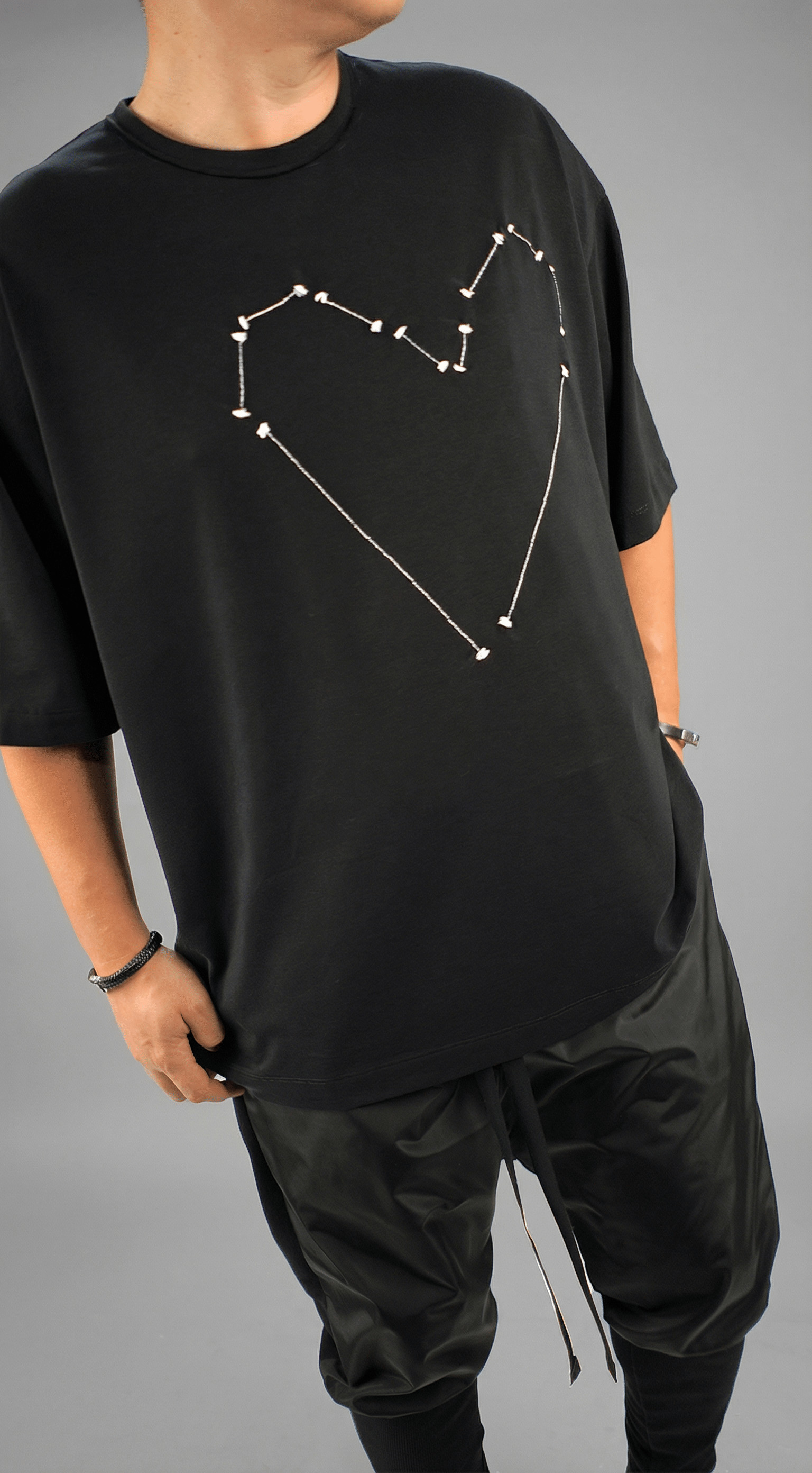 Tricou oversized - HEART STITCH Noua Colectie MTL7127 Tricou oversized - HEART STITCH MTL7127