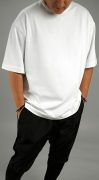 Tricou ALL WHITE oversized, BECKHAM edition Noua Colectie MTL7129 Tricou ALL WHITE oversized, BECKHAM edition MTL7129