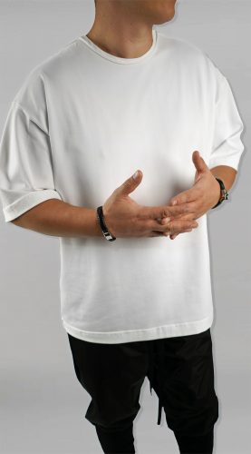 Tricou ALL WHITE oversized MTL7129
