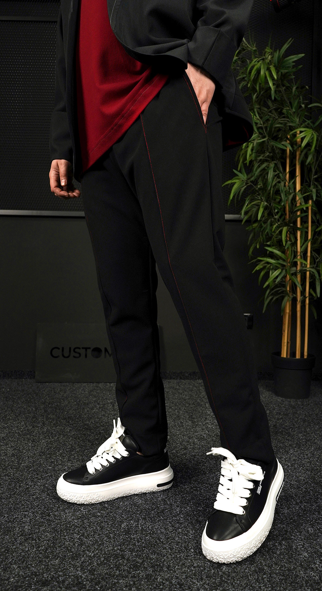 Pantaloni stofa - RED THIN LINE Noua Colectie MPL7211 Pantaloni stofa - RED THIN LINE MPL7211