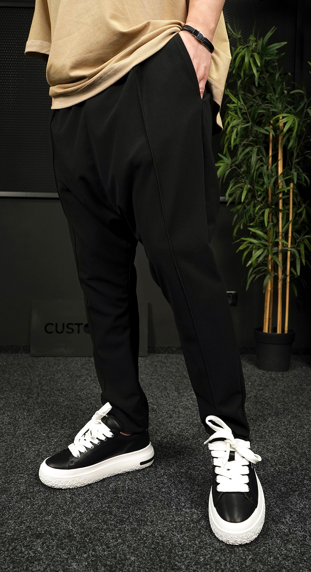 Pantaloni stofa cu turul lasat, YAMAL edition Noua Colectie MPL7209 Pantaloni stofa cu turul lasat, YAMAL edition MPL7209