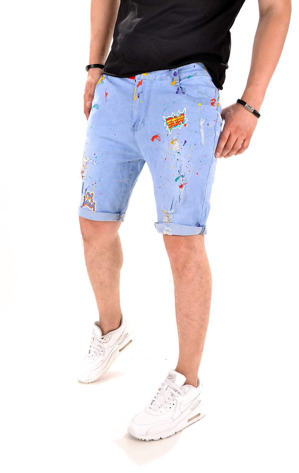 Blugi scurti in editie limitata (ultra-breathable denim) jeans scurti MSL4056 Blugi scurti in editie limitata (ultra-breathable denim) MSL4056