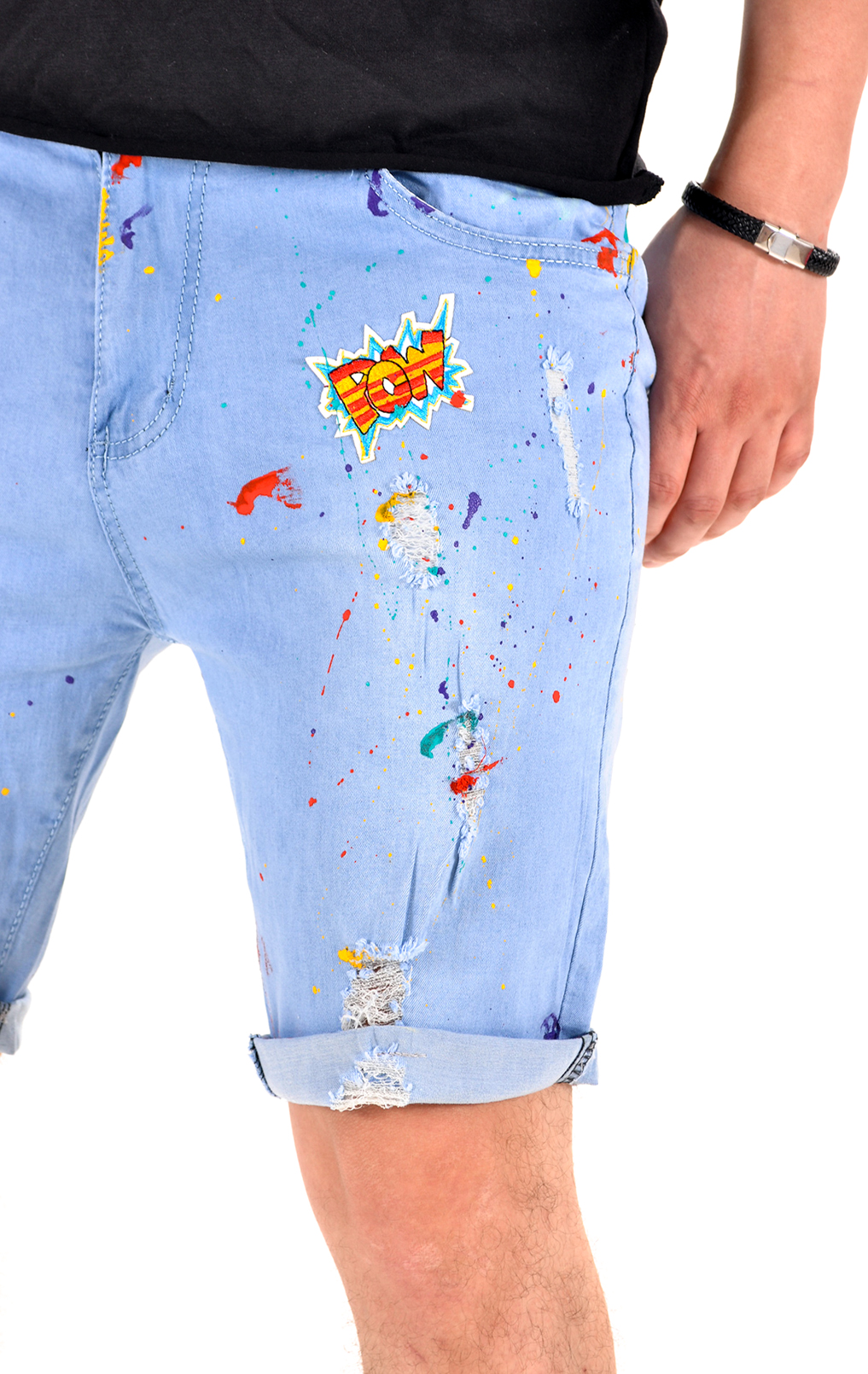 Blugi scurti in editie limitata (ultra-breathable denim) jeans scurti MSL4056 Blugi scurti in editie limitata (ultra-breathable denim) MSL4056