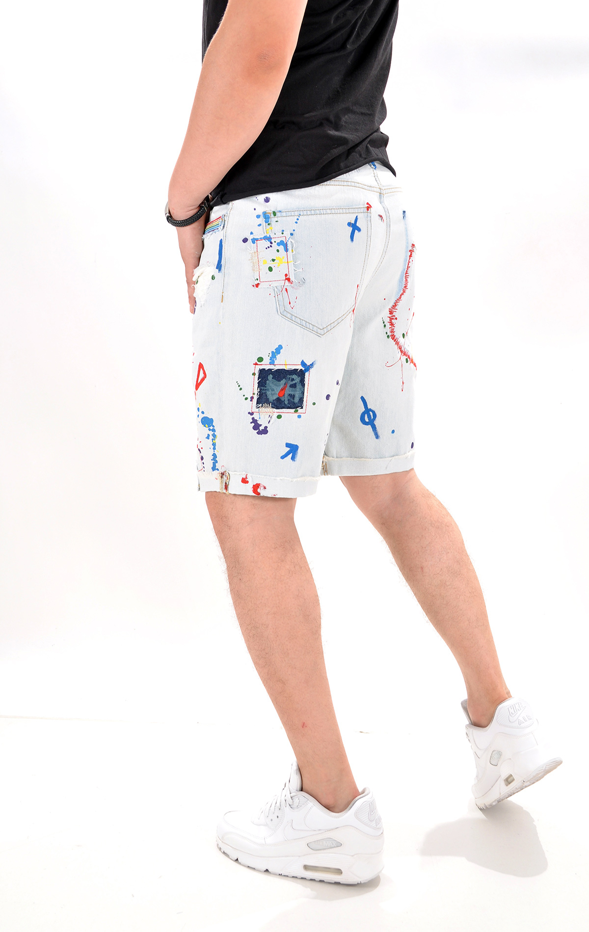 Blugi scurti *premium* - editie ultra-limitata FINAL SALES MSL4057 Blugi scurti *premium* - editie ultra-limitata MSL4057