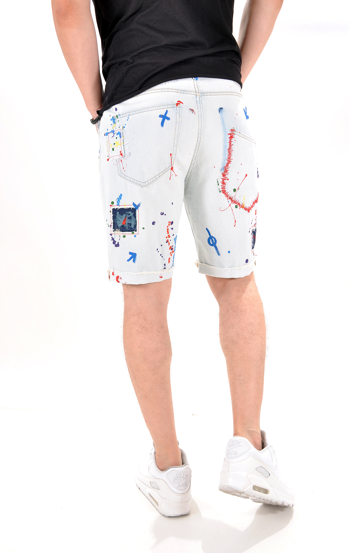 Blugi scurti *premium* - editie ultra-limitata FINAL SALES MSL4057 Blugi scurti *premium* - editie ultra-limitata MSL4057