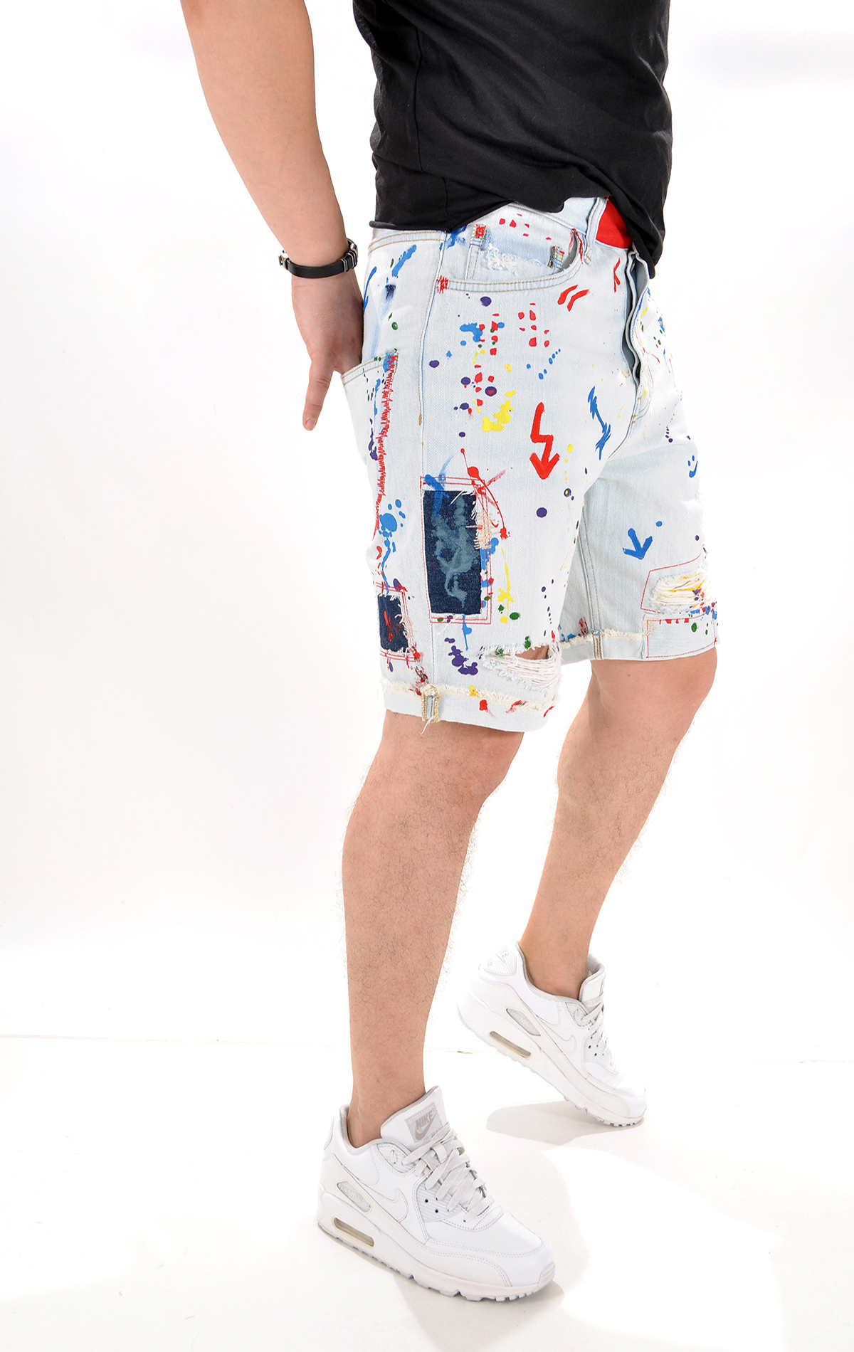 Blugi scurti *premium* - editie ultra-limitata FINAL SALES MSL4057 Blugi scurti *premium* - editie ultra-limitata MSL4057