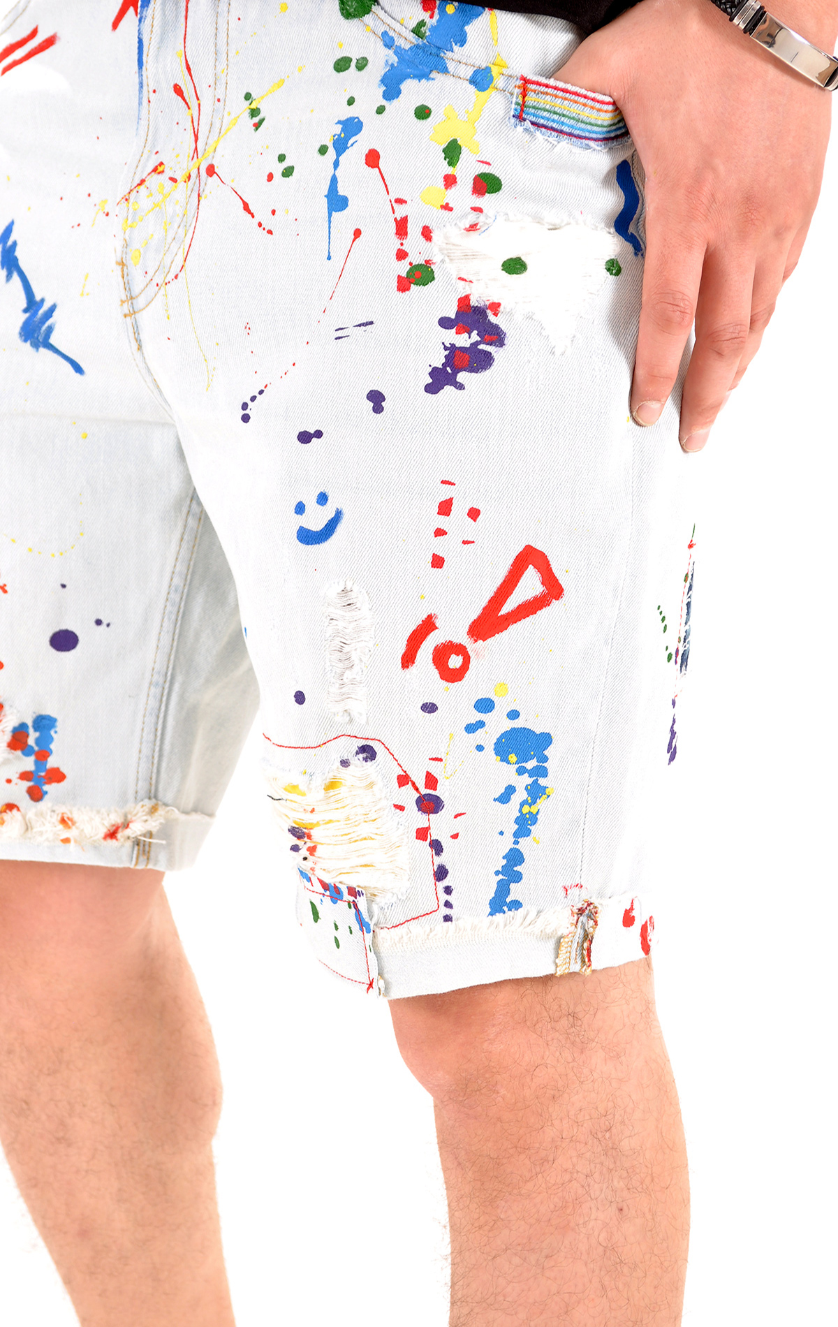 Blugi scurti *premium* - editie ultra-limitata FINAL SALES MSL4057 Blugi scurti *premium* - editie ultra-limitata MSL4057