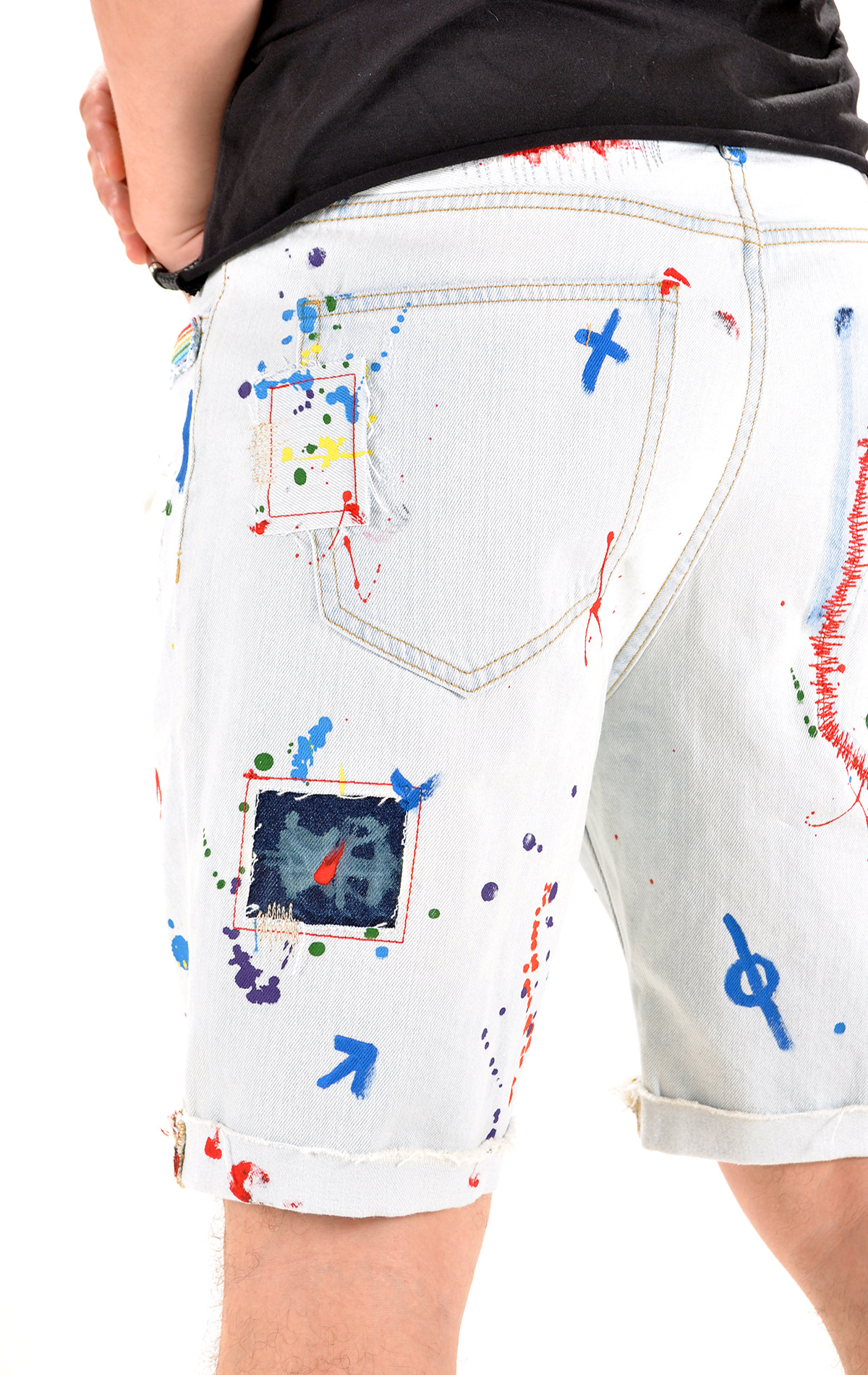 Blugi scurti *premium* - editie ultra-limitata FINAL SALES MSL4057 Blugi scurti *premium* - editie ultra-limitata MSL4057