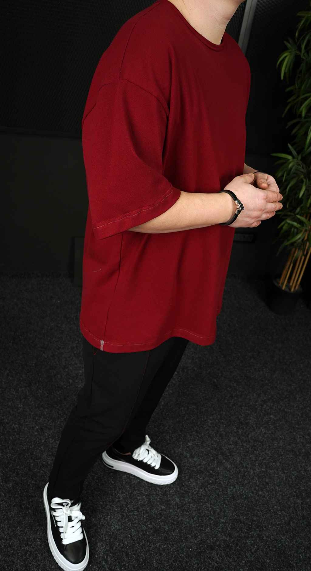 Tricou oversized BURGUNDY STAR Noua Colectie MTL7212 Tricou oversized BURGUNDY STAR MTL7212