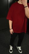 Tricou oversized BURGUNDY STAR MTL7212